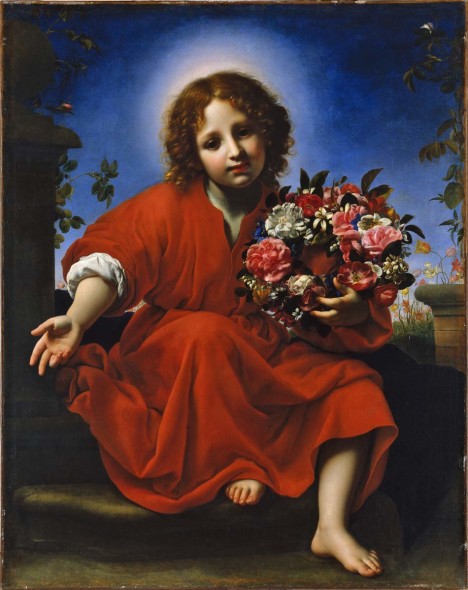 Carlo Dolci (Firenze, 1616-1687) Gesù Bambino con una ghirlanda di fiori 1663 Olio su tela Madrid, Museo Thyssen-Bornemisza