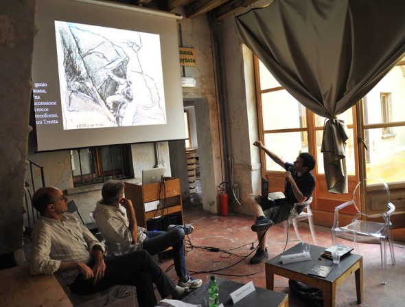 Alberto Benini, Pietro Buzzoni e Luca Zuccala in una delle presentazioni del libro