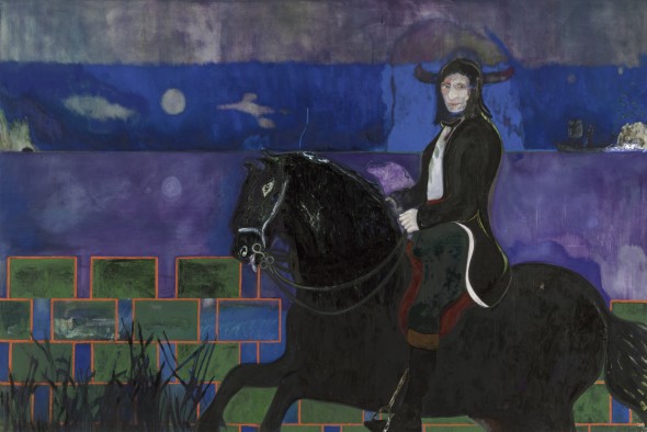 Horse and Rider, 2014 Oil and distemper on canvas / Olio e tempera su tela 240 x 360 cm