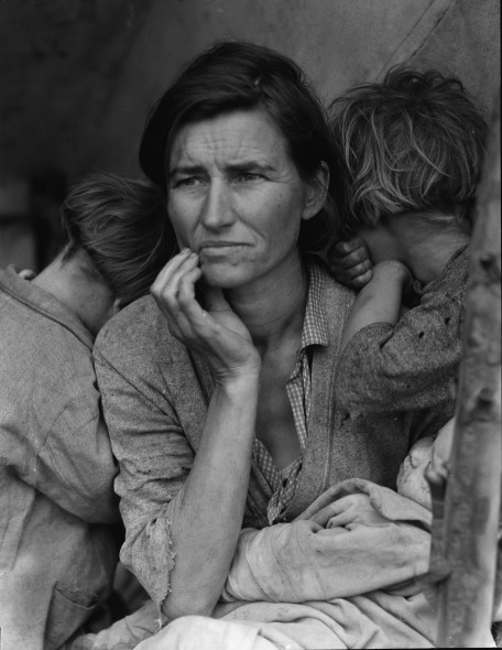 Dorothea Lange Migrant Mother, 1936 Altrotitolo: Destitute pea pickers in California. Mother of seven children. Age thirthy-two. Nipomo, California Stampafotografica The Library of Congress, Washington DC