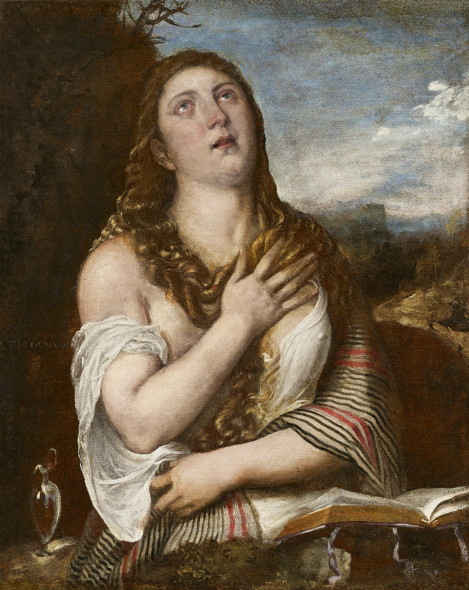 Tiziano (1488/90-1576) e Bottega, Maria Maddalena, olio su tela, 100,5 x 80,5 cm  Asta 20 ottobre 2015  stima € 200.000 - 300.000