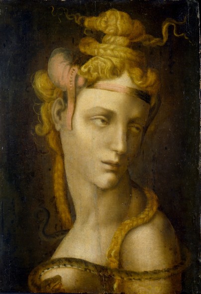 1.Ambito di Michele Tosini, Cleopatra, olio su tavola, 37 × 25,7 cm. Milano, Museo Poldi Pezzoli, inv. 3502