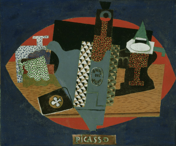 Pablo Picasso La bottiglia di “Anis del Mono”, 1915 Olio su tela, 46 × 54,6 cm Detroit Institute of Arts, Bequest of Robert H. Tannahill (70.192) © Succession Picasso by SIAE 2015 