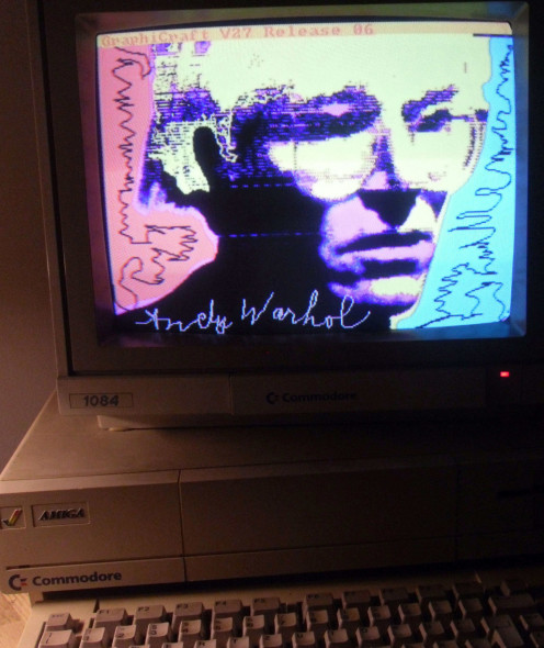 Andy Warhol Autoritratto 1985 Amiga 1000 
