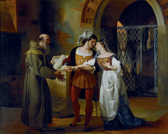 Francesco Hayez, Gli sponsali di Giulietta e Romeo procurati da fra Lorenzo, 1823