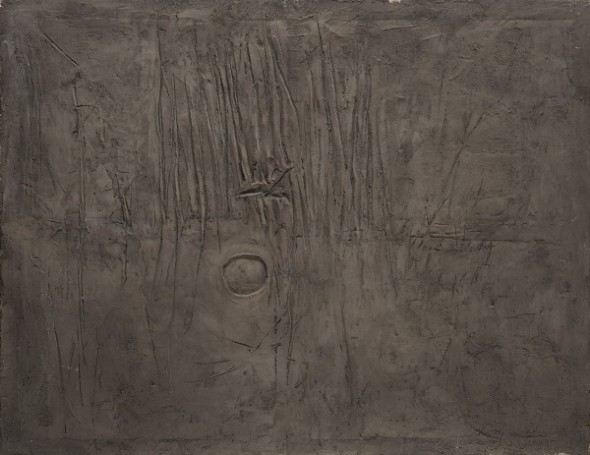 MARIO SCHIFANO (1934 - 1998) Pittura, 1959 Cemento su tela 190 x 130 cm Stima: 60.000 - 80.000 € 