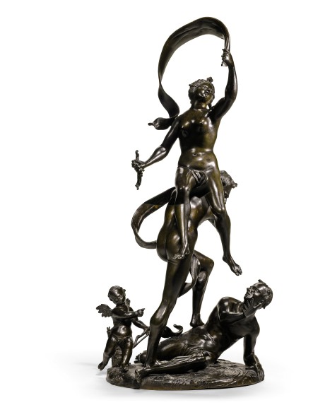 LOT 60 FRANCESCO BERTOS (1678-1741) ITALIAN, VENICE, FIRST HALF 18TH CENTURY ALLEGORY OF FORTUNE bronze ESTIMATE 10,000-15,000 GBP 