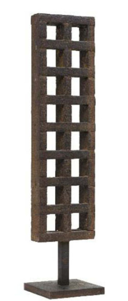 LOTTO 308 ETTORE COLLA (PARMA, 1896 – ROMA, 1968) PICCOLA CATTEDRALE, 1966 SCULTURA IN FERRO, CM 62 x 14 x 4,5 STIMA € 28.000 – 32.000 AGGGIUDICAZIONE € 34.720