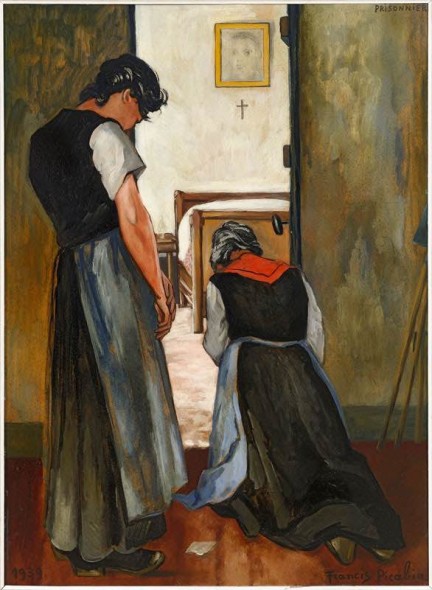 Francis Picabia, Le prisonnier, olio su pannello, 1939. Dim : 107 x 74 cm