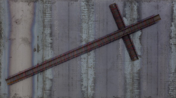 Jannis Kounellis, “Punto croce”, 2013