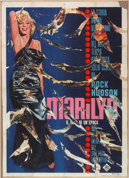 Mirabilia (Marilyn), 2004 Décollage su tela, 193,9 x 139,9 cm Catanzaro, Fondazione Mimmo Rotella© Fondazione Mimmo Rotella