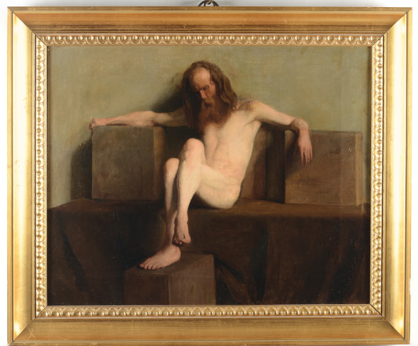 1059 Carlo Bonatto (1855-1878) Nudo maschile olio su tela, cm 49x60 Stima EURO: € 800 - 1.000 Venduto a €: 8.750,00 