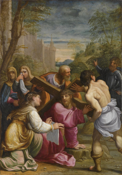 Guido Reni (1575–1642)  Christ carrying the Cross  oil on copper, 49.5 x 36.5 cm  estimate € 400,000 – € 600,000  Auction 19th April 2016 