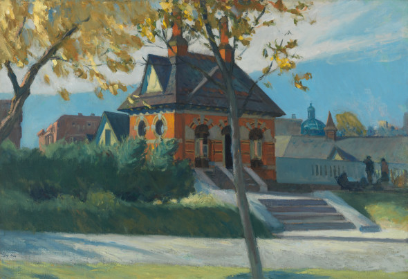 Edward Hopper (1882 1967) Small Town Station 1918 1920 Oil on canvas, 66,7x97,3 cm Whitney Museum of American Art, New York; Josephine N. Hopper Bequest © Heirs of Josephine N. Hopper, Licensed by Whitney Museum of American Art