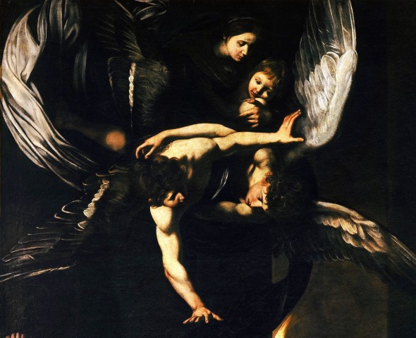 Caravaggio, Madonna col Bambino attorniata da due angeli