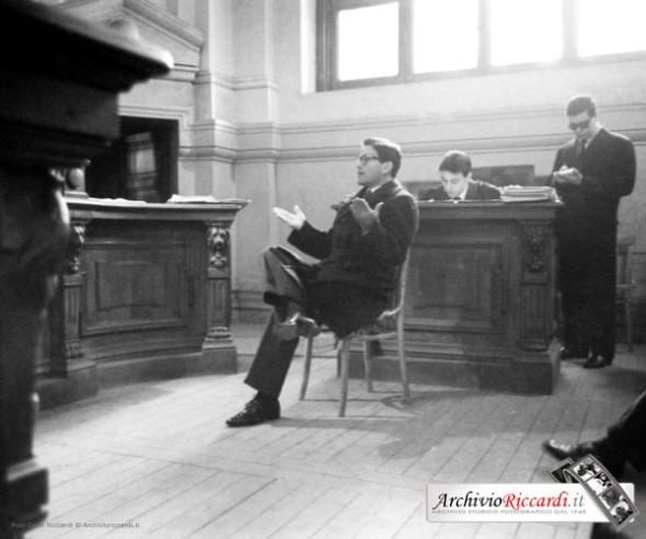 Pier Paolo Pasolini - 1963 - depone in Tribunale - 077