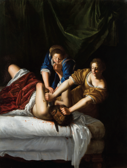 Artemisia Gentileschi (Roma, 1593 - Napoli, post gennaio 1654) Giuditta che decapita Oloferne Circa 1620-1621. Olio su rame, 31 x 24 cm