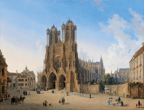 Lot 1181 Domenico Quaglio (1787 - 1837)  Veduta della cattedrale di Rheims,  53,7 x 69,5 cm  prezzo realizzato € 131.100 