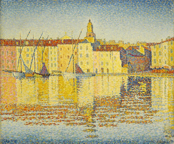 Property from the Collection of Ambassador John Langeloth Loeb, Jr. Paul Signac   Maisons du port, Saint-Tropez Signed P. Signac and dated 92 (lower right); Inscribed Op. 237 (lower left)  oil on canvas 18 ¼ x 21 ¾ in.; 56.5 x 55.3 cm Painted in 1892. Est. $8/12 million 