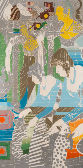 Giosetta Fioroni, Le cortigiane da Carpaccio, 1966 smalto su tela 200 x 100 cm PROVENIENZA: Collezione privata BIBLIOGRAFIA: Walter Guadagnini, Pop Art 1956 – 1968, catalogo della mostra, Scuderie del Quirinale, Roma, Silvana Editoriale, p. 120 – 121 ESPOSIZIONI: Pop Art 1956 – 1968, Scuderie del Quirinale, Roma 26 ottobre 2007- 27 gennaio 2008 STIMA D’ASTA: 15.000 – 20.000 €