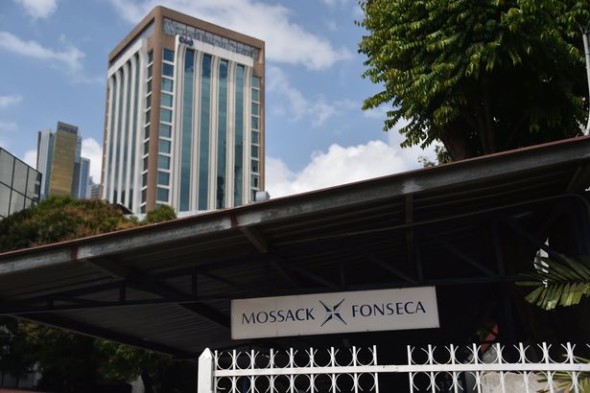 View-of-a-sign-outside-the-building-where-Panama-based-Mossack-Fonseca-law-firm-offices