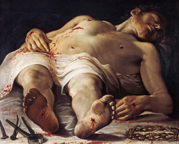 Cristo morto e strumenti della Passione 1583-1585 olio su tela cm 70,7 × 88,8 Staatsgalerie Stuttgart