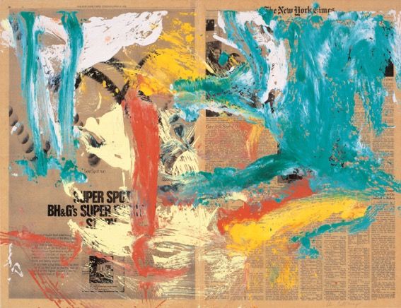 Willem de Kooning Senza titolo 1970 Olio su carta da giornale su tela 57,2 x 74,5 cm Collezione Annette e Peter Nobel