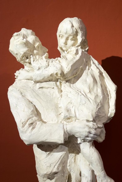 Paolo Troubetzkoy Impressione dal vero o Padre e figlia o Affetto paterno Databile al 1895 Gesso non patinato, 188x84x56 cm