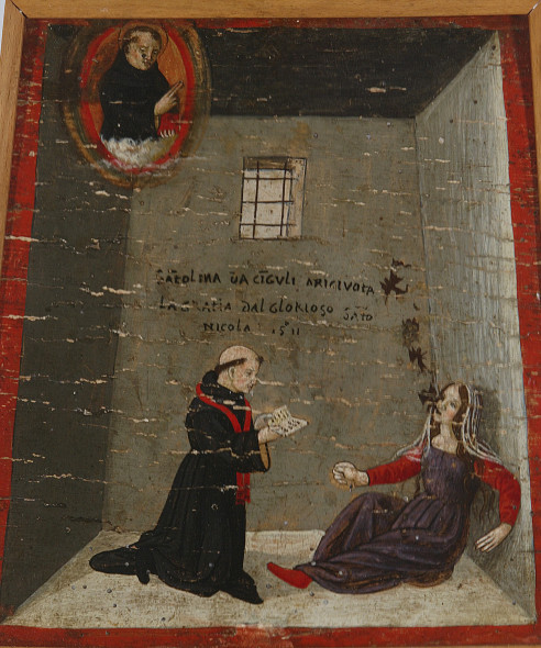 1511 Marche, Tolentino Basilica di San Nicola Olio su tavola cm 20 x 24