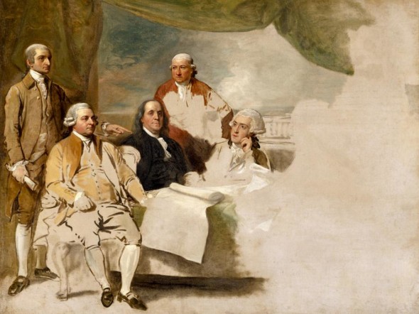 Benjamin West, American Commissioners of the Preliminary Peace Negotiations with Great Britain (begun 1783)