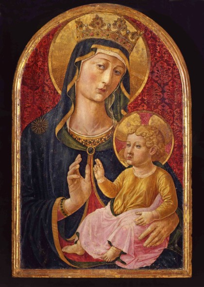 Benozzo Gozzoli Madonna col Bambino (Madonna del Poggio) tempera e oro su tavola, 1480-85 circa in deposito al Museo Nazionale di San Matteo, Pisa Calci
