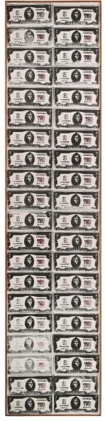 Andy Warhol’s Two Dollar Bills (1962; Estimate: £4,000,000- 6,000,000): Post-War and Contemporary Art Evening Auction
