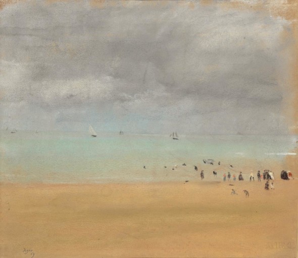 Edgar Degas Beach at low tide (Plage à marée basse) 1869 pastel