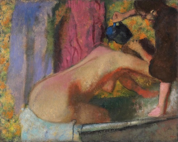 Edgar Degas Woman at her bath (Femme au bain) c. 1895 oil on canvas