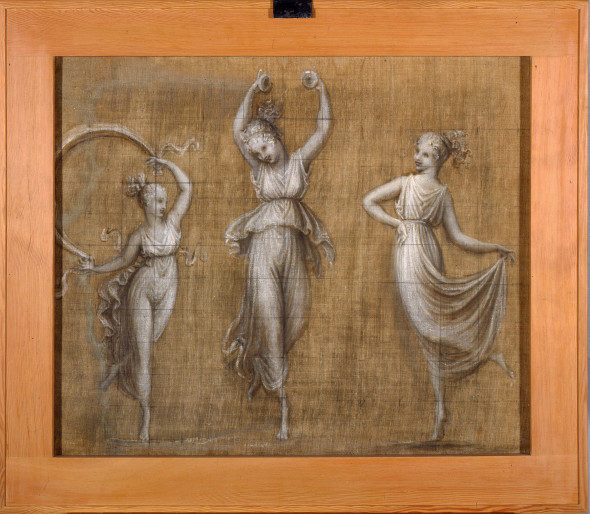 Antonio Canova Tre danzatrici, quella centrale con i cembali  1805-1806 tecnica mista su tela, 65 x 75 cm Bassano del Grappa, Museo-Biblioteca-Archivio, inv. M.14