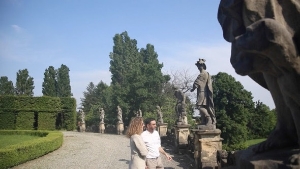 Marco Palmieri e Carlotta Testori a Villa Belgiojoso  