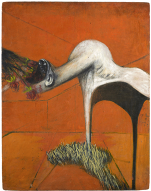 FRANCIS BACON FURY ca. 1944 Oil and pastel on fiberboard 94 x 74 cm Private collection © The Estate of Francis Bacon. All rights reserved DACS/VEGAP, Bilbao, 2016 Photo: Prudence Cuming Associates Ltd.