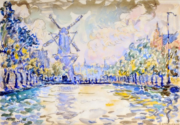 Paul Signac. Rotterdam. Le moulin du canal,  1906 Acquerello, 17 x 24,2 cm. Collezione privata Fotografia: Maurice Aeschimann 