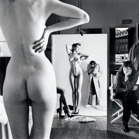 Self-Portrait with Wife and Models from the series Big Nudes Vogue Studio, Paris 1981 © Helmut Newton Estate