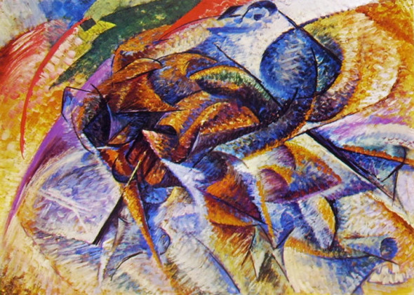 Umberto Boccioni, Dinamismo di un ciclista,  1913