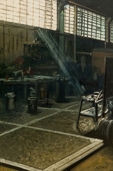 Giancarlo Ossola_fonderia raggio di luce_olio su tela_1995-96_80x120