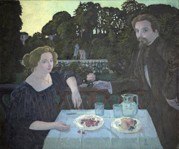Maurice Denis: Le Dessert dans le jardin, 1897, Olio su tela, Saint-Germain en-Laye, Musèe Maurice Denis