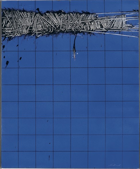 SCANAVINO - Nel blu (Into the Blue), 1971, Oil on board, 100 x 81 cm