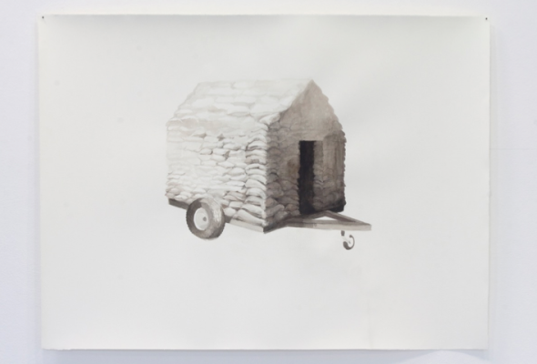 Daniele Franzella, Cronache della città di Ur, particolare Acquerello, 2015