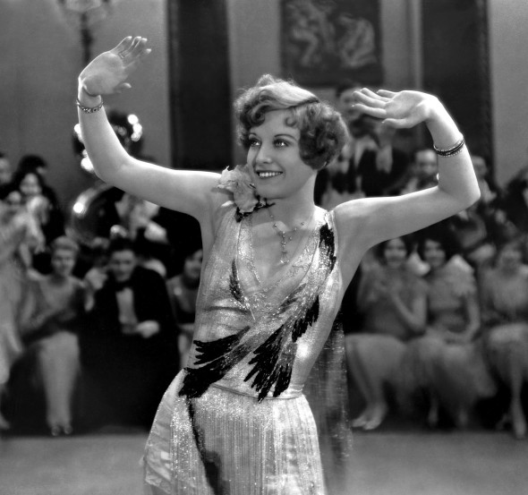 Crawford dancing Charleston.  She was described by F. S. Fitzgerald as “the best example of the flapper. Young things with a talent for living.”