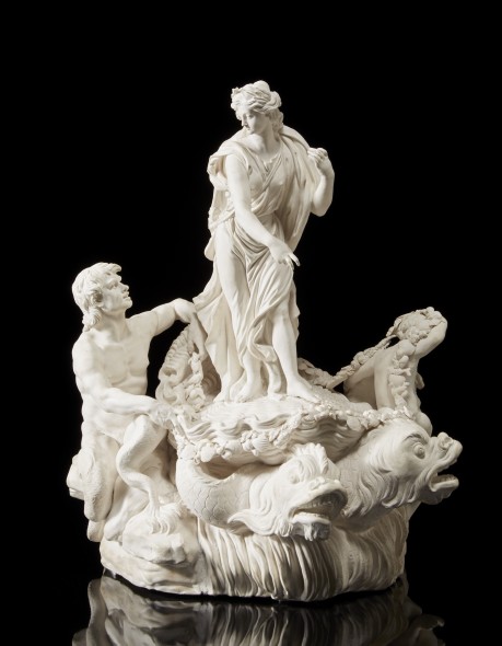 "Nereide e Tritone" modello di Filippo Tagliolini in porcellana biscuit della Real Fabbrica Ferdinandea, 1785-1790 (h. cm 45 circa)  Valutazione 32.000,00 - 35.000,00€ 
