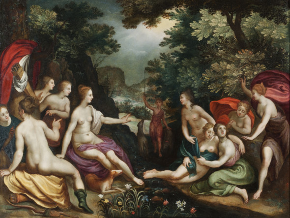 Paolo Fiammingo Diana e le Ninfe spiate da Atteone 1580 ca. Olio su rame, 45x59 cm Courtesy Caretto & Occhinegro, Torino, Italia