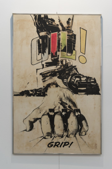 Gianni Bertini, Grip, 1965, emulsione e acrilici su tela, cm 187 x 120, courtesy Labs Gallery, Bologna