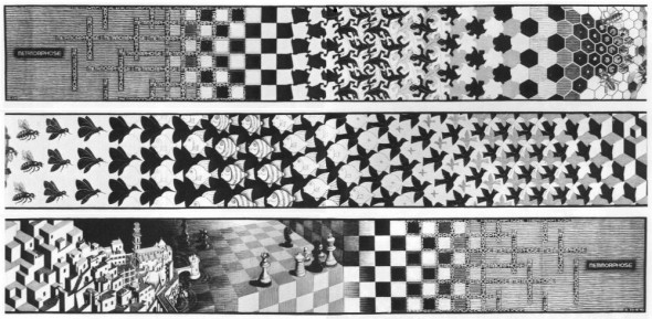 Escher, Metamorphosis II (1939-1940)