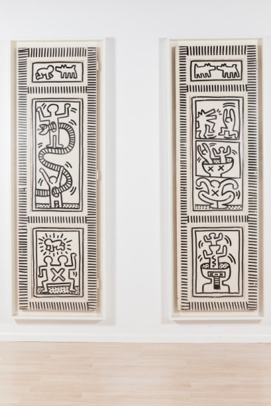 Keith Haring, 1958-1990 Snake and Man; Dogs and Men, 1983 Estimate: $700,000-1,000,000
